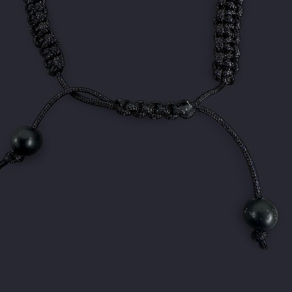 Green Striped Agate Adjustable Gemstone Bead Bracelet - Picture 5 of 5